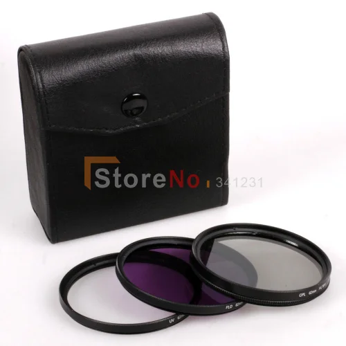 

52mm Filter kit UV FLD CPL Circular + Filter Case bag for Camera canon nikon sony lens WIth Tracking Number