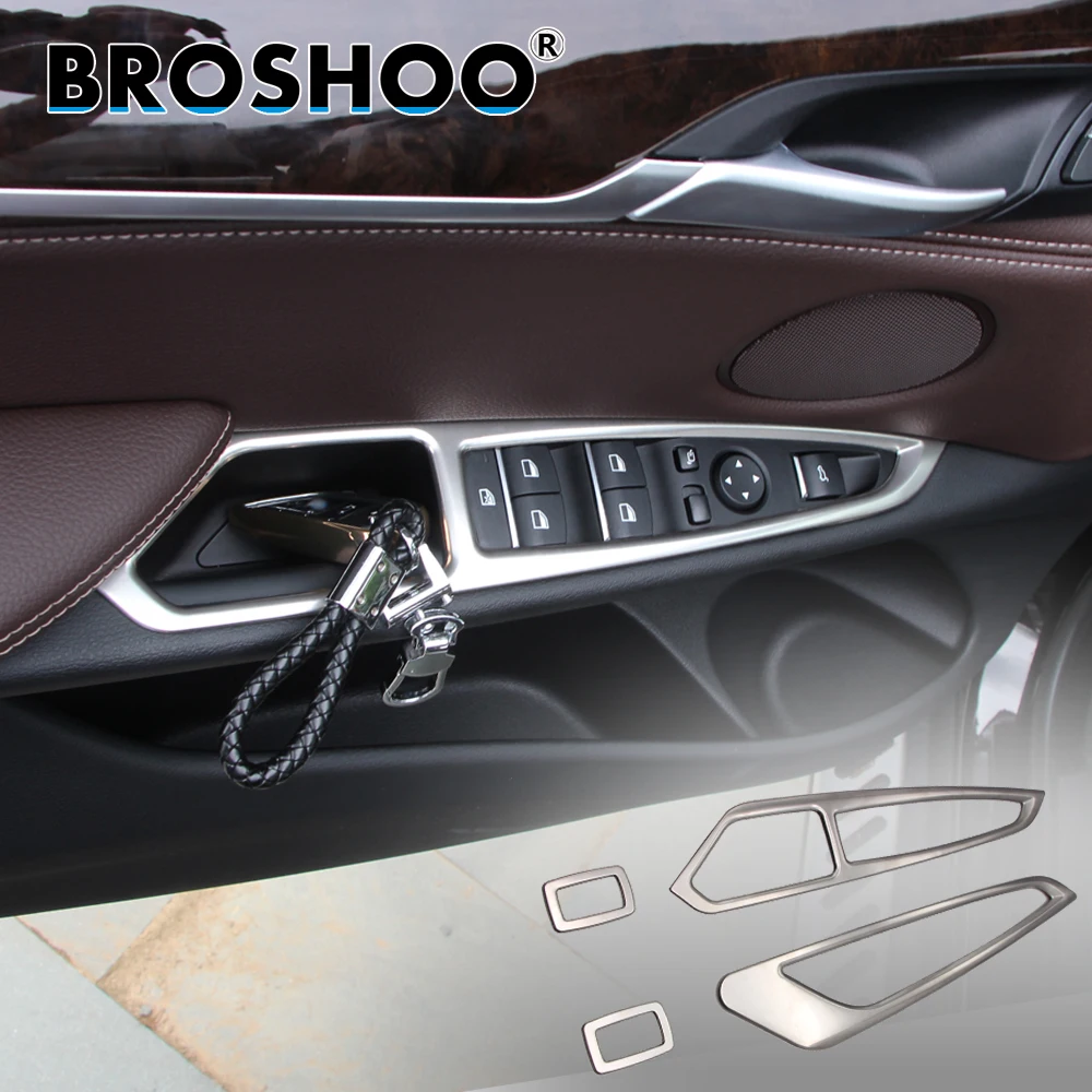 BROSHOO автомобильные 3D наклейки для интерьера на окна кнопки подъема BMW X5 F15 X6 F16 2014