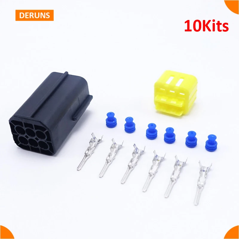 10 комплектов Автомобильный Электрический коннектор Amp Brand 6Pin/Way Male|Соединители| |