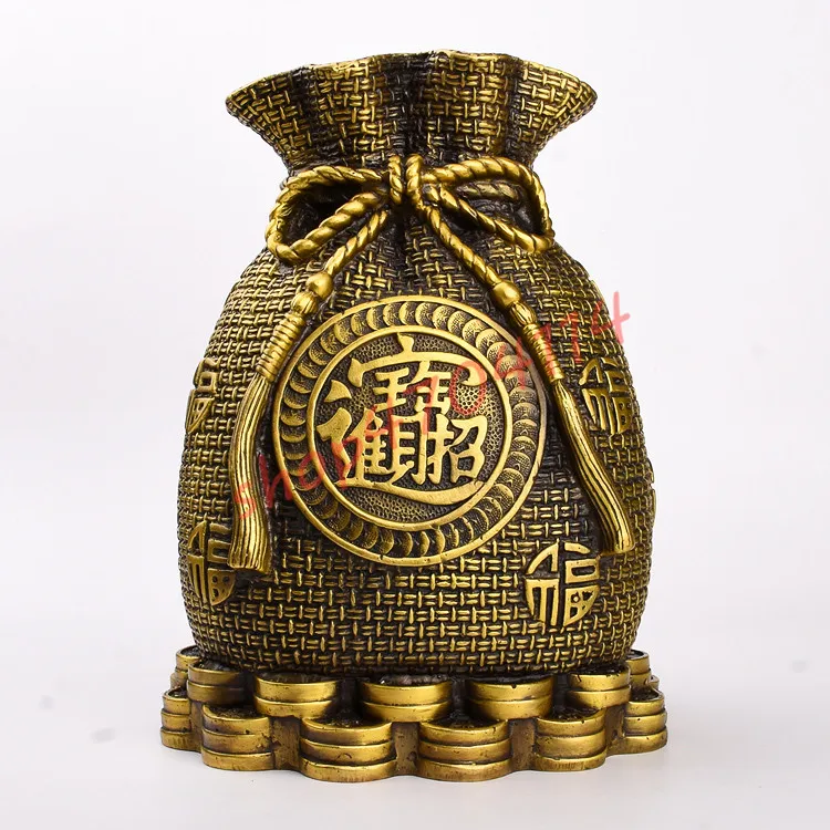 

Pure copper, amass fortunes, Money Bags Ornaments, exquisite crafts, ornaments collection