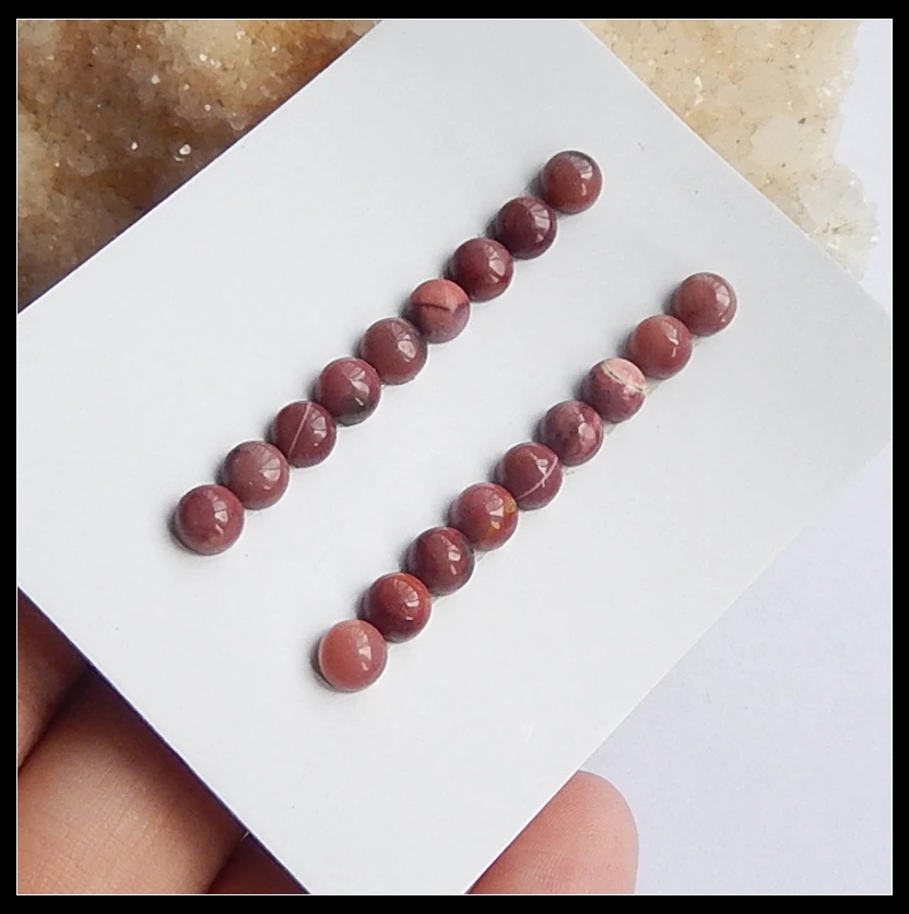 

2018 Summer Style DIY Jewelry Natural Stone Mookite Jasper Cabochons 5x3mm 2.56g Fashion Jewelry Cabochon Setting Accessories
