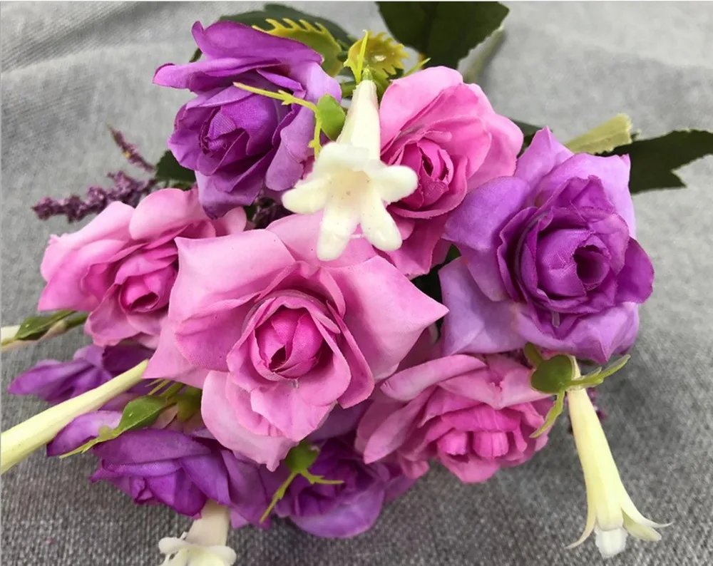 Новая искусственная роза букет цветов силиконовые искусственные цветы цветок