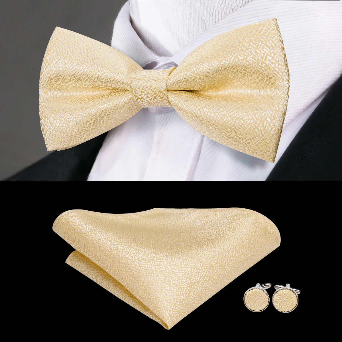 Hi Tie/фирменный дизайнерский Золотой Модный мужской галстук бабочка высокое