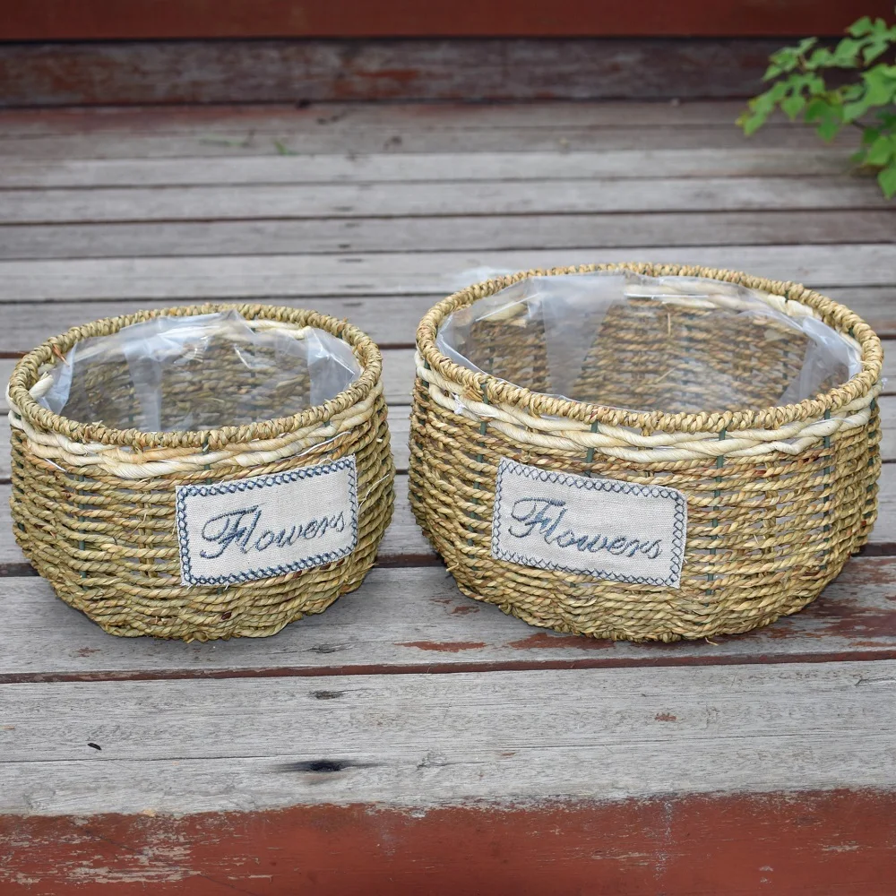 

Willow flower pot planter flower arrangement flower basket hand woven baskets for home garden yard patio bonsai