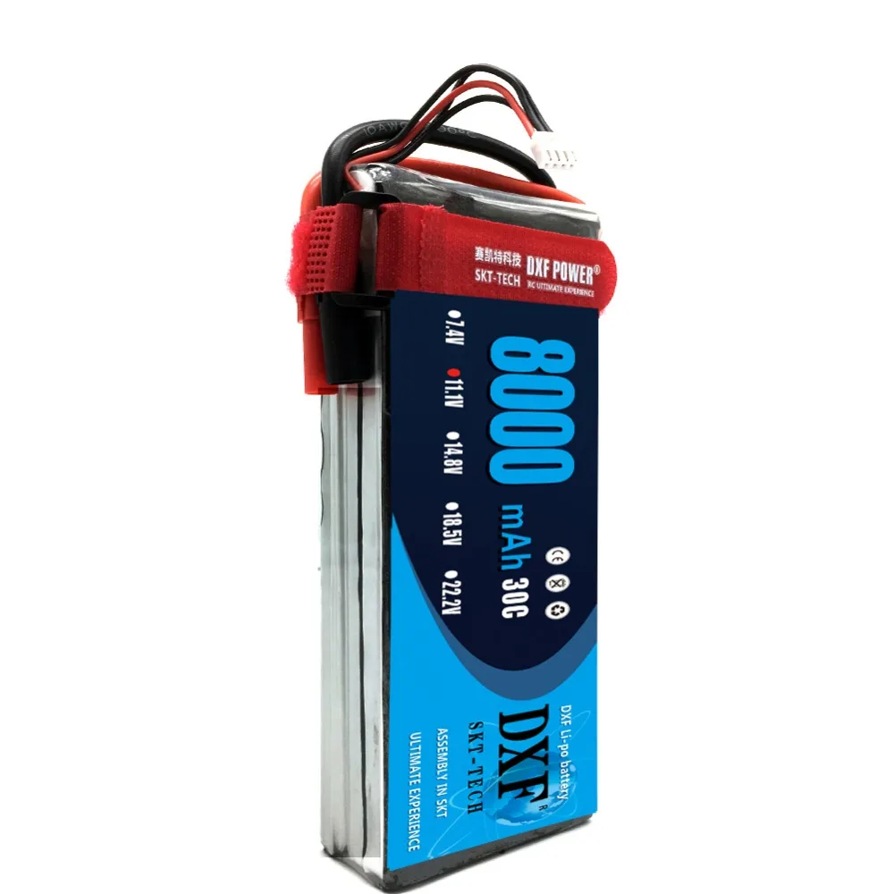 Аккумулятор DXF Lipo хорошего качества 11 1 В 3S 8000 мАч 30C 60C ру AKKU батарея для самолета