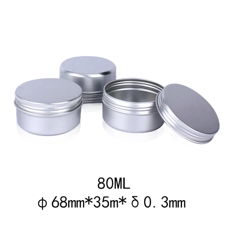 

12Pcs Aluminium Box Empty Screw Top Round Tin Cans Silver Makeup Case Cosmetic Storage Container Pots Jar DIY Cream Cosmetic Box