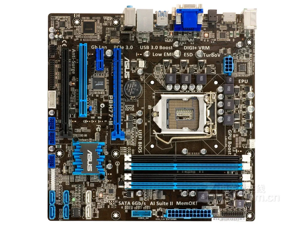 Оригинальная материнская плата ASUS P8H77 M LGA 1155 DDR3 для I3 I5 I7 cpu 32 Гб USB2.0 USB3.0 H77 б/у