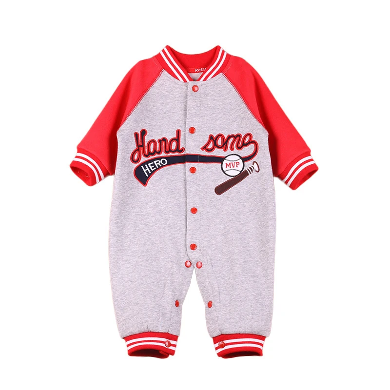0-12 м из толстого хлопка для маленьких мальчиков комбинезон Демисезонный одежда с