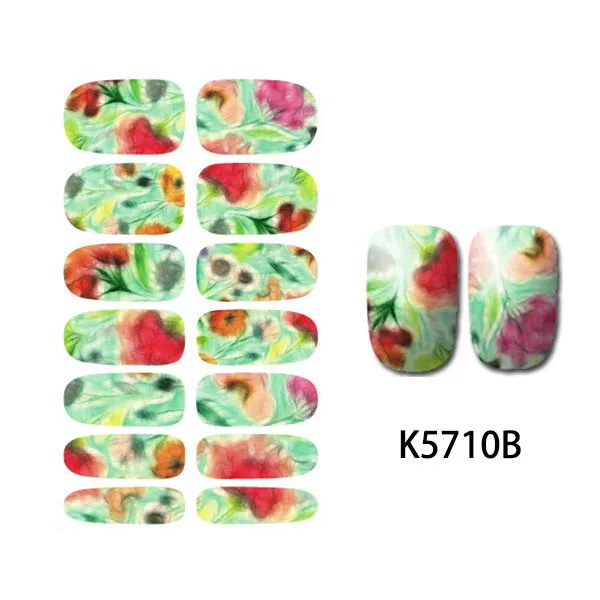 K5710B 28 K дизайн 1 шт цветные наклейки для ногтей полное покрытие переводная пленка наклейка Снежинка Цветок Наклейка для ногтей - Цвет: K5710B