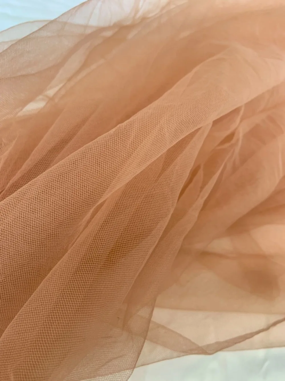 

5 Yards Tan Brown Mesh Fabric, Mauve Tulle Lace Fabric