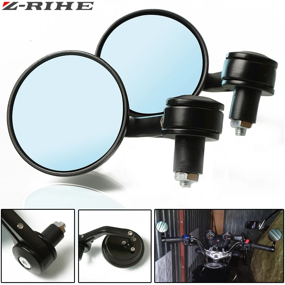 ZRIHE 7/8 &quotкруглые зеркала заднего вида для мотоцикла мотоциклетные ручки Задние