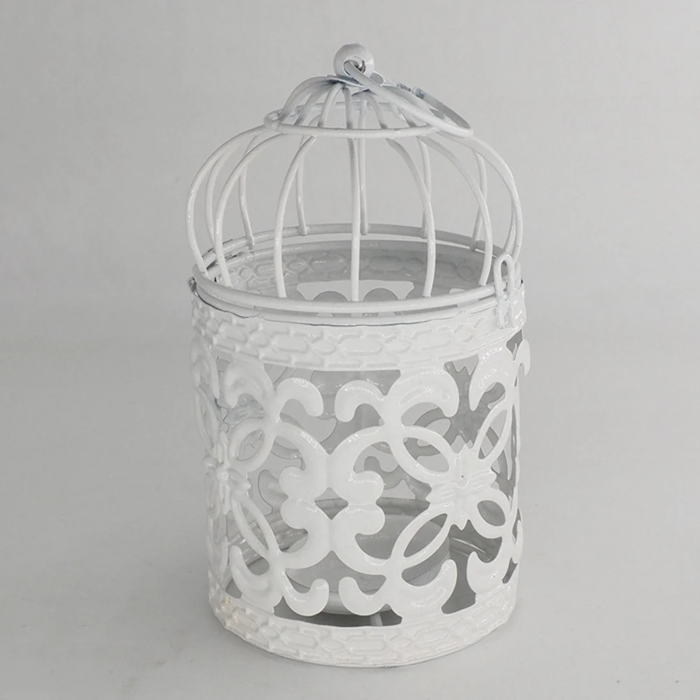 Креативное украшение дома полый Держатель Подсвечники Tealight подвесной фонарь клетка для птиц винтажный Рождественский/Сказочный Свадебный/праздничный Декор