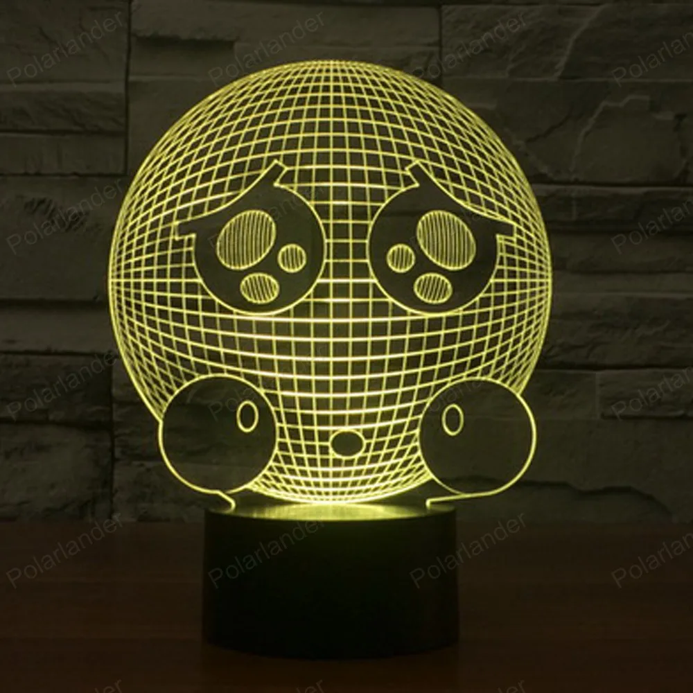 3D визуальный светодиодные фонари с сенсорный выключатель света 7 цветов Сменные