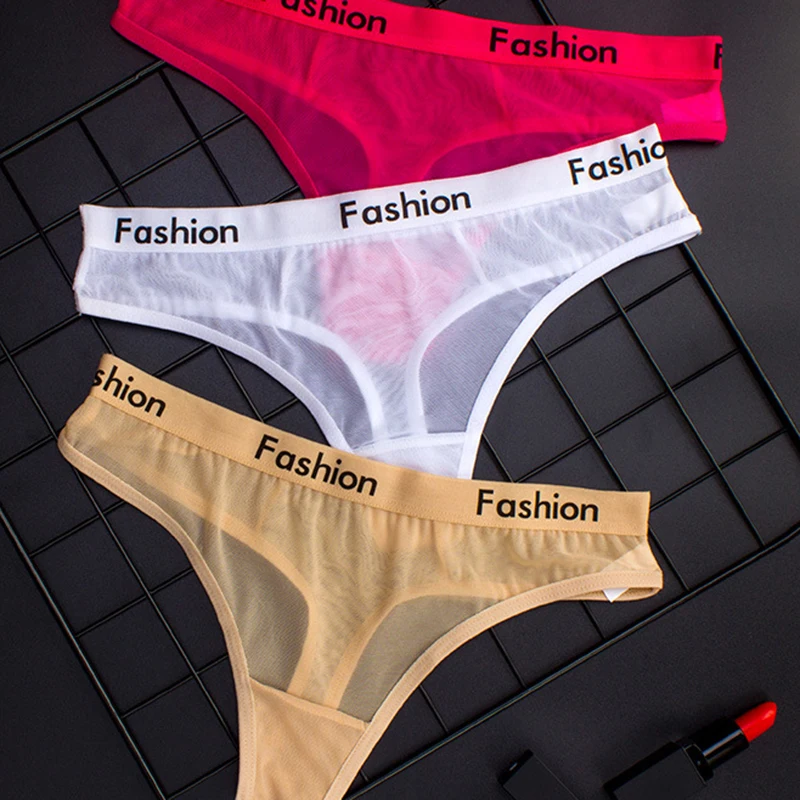 Sexy Panties Women Tulle Mesh Briefs Underwear Female Transparent G-String Thongs Ultrathin Lingerie Ladies High Quality |