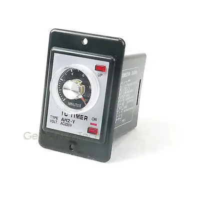 

Rotary Knob DPDT 8 Pins 10Min Timing Time Relay AC 220V AH2-Y