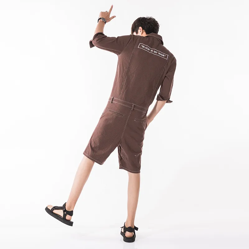 Новинка 2017 мужской джинсовый комбинезон мужские повседневные джинсовые