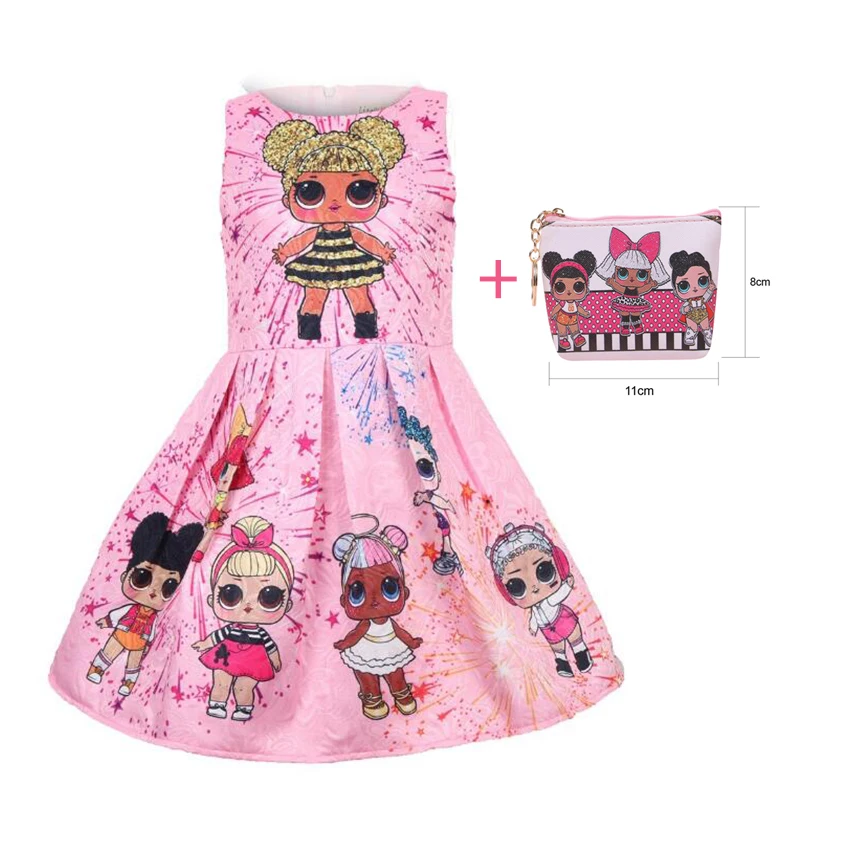 Children's toy dress big head doll bag children's clothing new skirt girls 4-9Y |