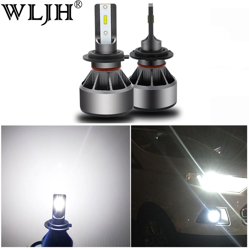 WLJH 2x высокое Мощность 60 Вт 6000LM H7 Led H11 H4 светодиодные фары ближнего и дальнего фар