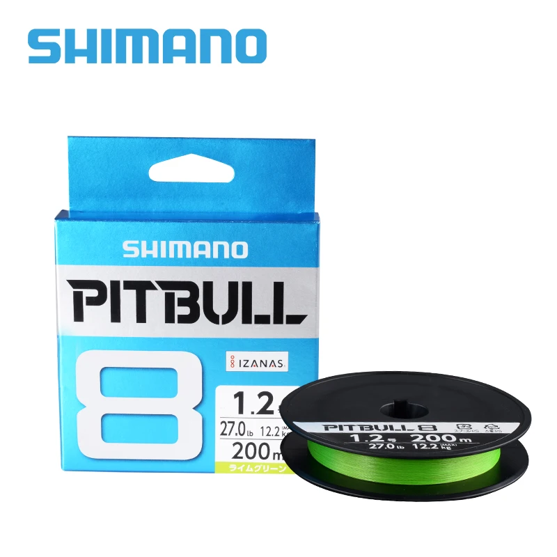 Плетеная рыболовная леска SHIMANO PITBULL X8 100% оригинал PE 150 м 200 зеленый/синий цвет 0 6 #0 8