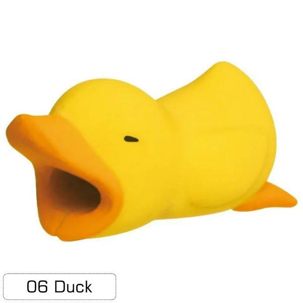 06(Duck) 1 шт. животных кабель среднего класса против царапин для Iphone Protege кабель Друзья Мультфильм кабель укус аксессуар для телефона, держатель модель забавные - Цвет: 06(Duck)