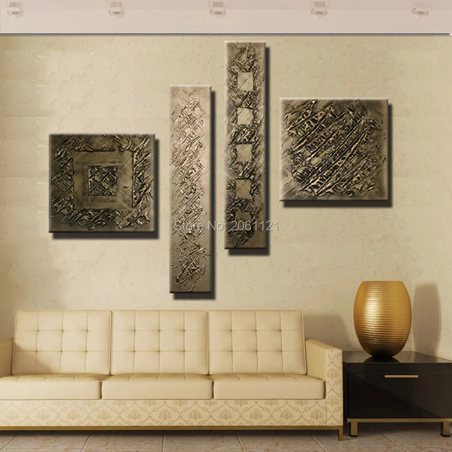 Ручная роспись ретро позолоченная настенная живопись бронзовая антизолотая