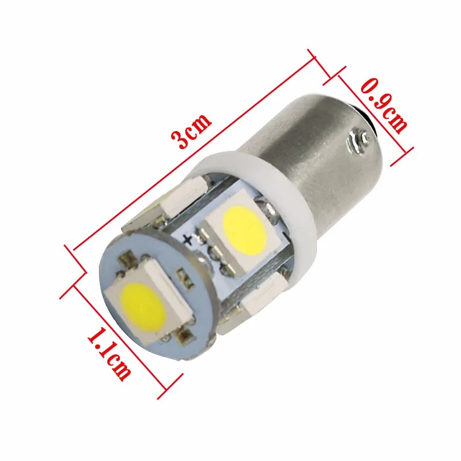 10x T11 BA9S 5050 5-SMD LED White Light Bulb Car light Source 12V Lamp T4W 3886X H6W 363 | Автомобили и мотоциклы