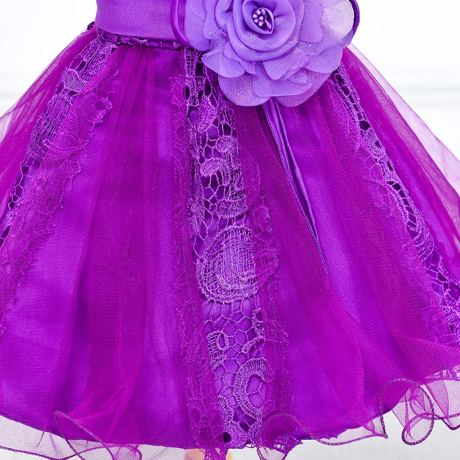 2017 Младенца Лета Девушки Изысканные Кружева Платье Цветка Платья для Свадьбы