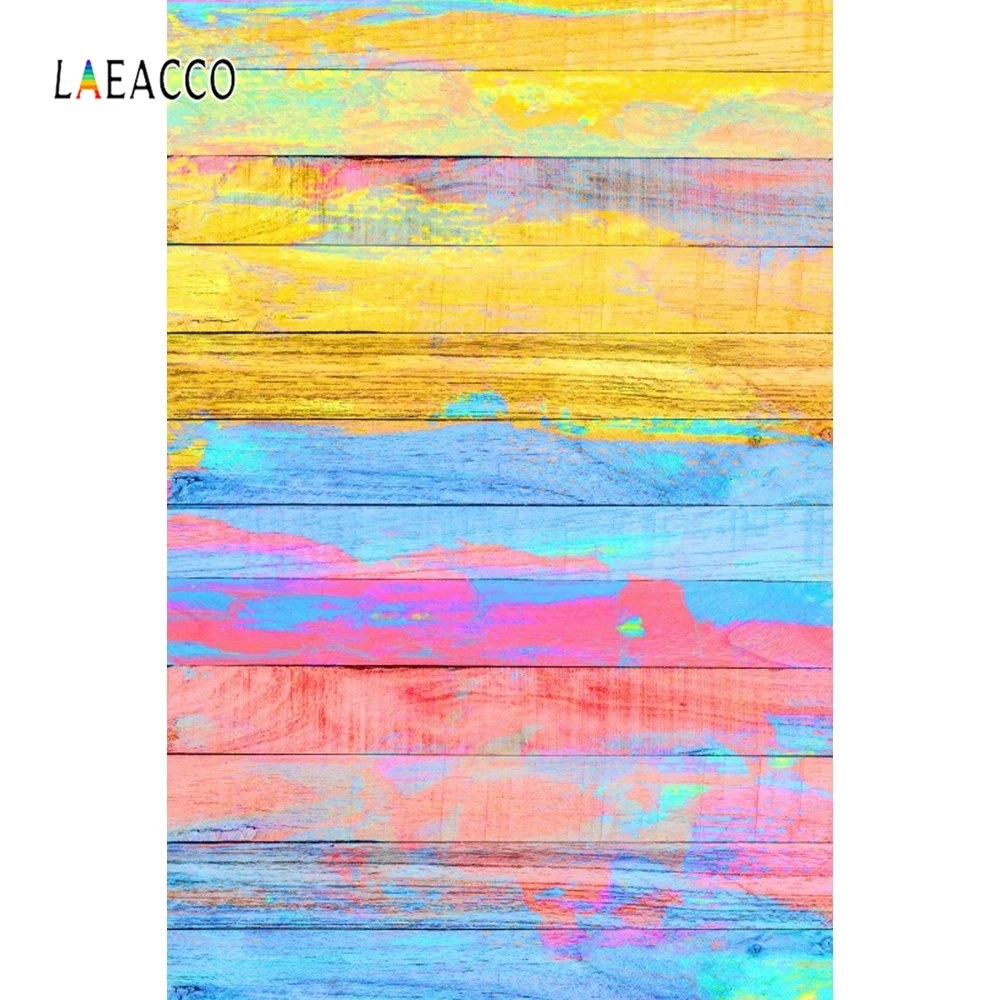 Laeacco Красочные Окрашенные деревянные доски Детские Портретные фотографии фоны индивидуальные фотографические фоны для фотостудии