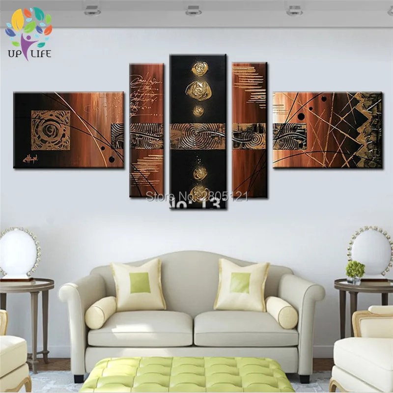 Ручная роспись современная абстрактная картина маслом на холсте черная