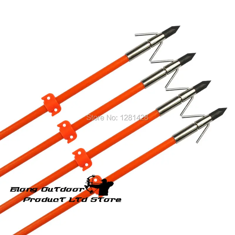 3 шт. новый оранжевого цвета лук рыболовная Стекловолоконная стрела 8 мм Твердый