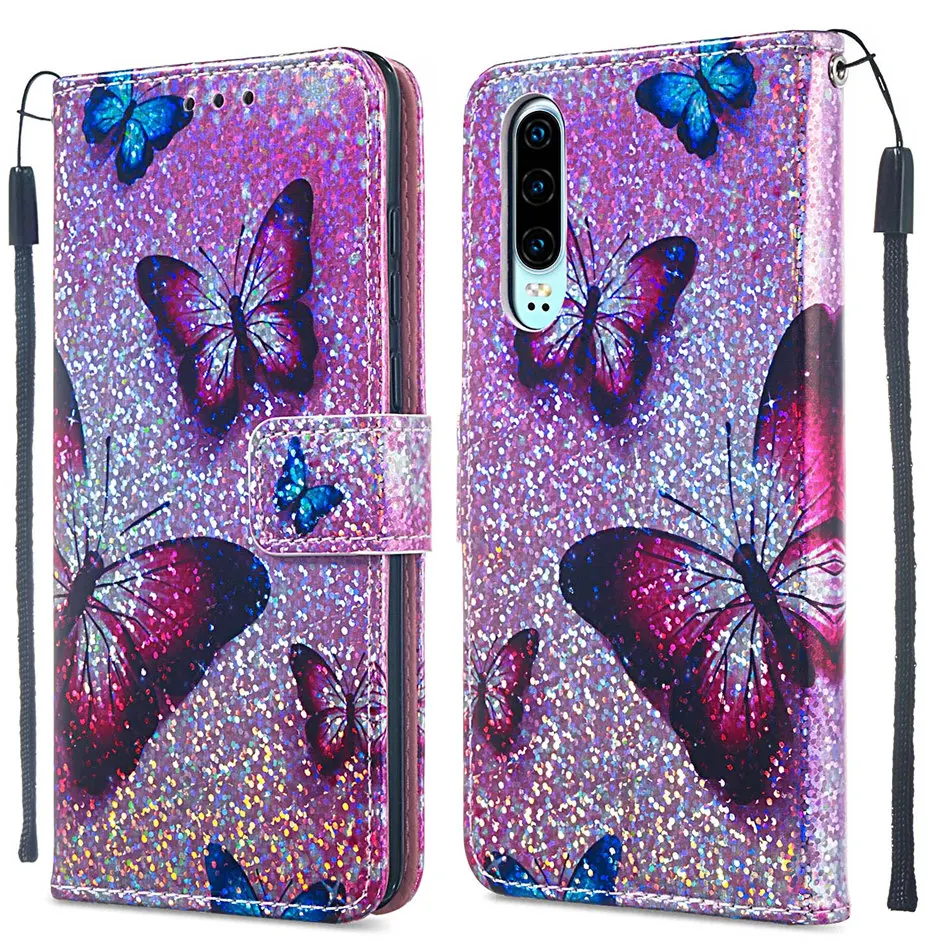 Роскошный блестящий флип-чехол для huawei Honor Play 8A 10Lite Y6 Y7 Prime P30 Pro mate 20 Lite кожаный чехол-накладка E03Z