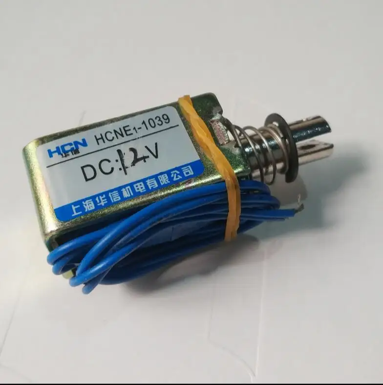 

HCNE1-1039 Pull Type Linear Solenoid Electromagnet DC 12V 24V 400mA Force 25N travel 10mm