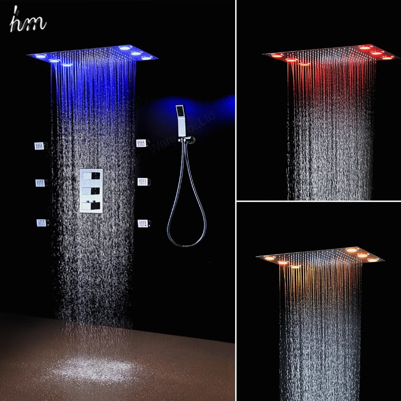 Электронных потолок набор для душа sus зеркало Панель 360*500 мм Мульти Цвет chnage