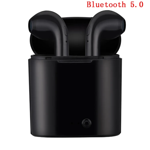 charge box black 5.0 Беспроводные Bluetooth наушники i7s TWS наушники гарнитура для телефона с микрофоном для iPhone samsung Xiaomi huawei LG sony Honor - Цвет: charge box black 5.0