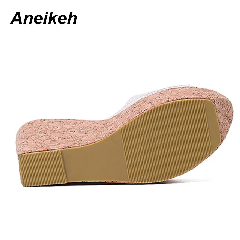 Сандалии Aneikeh женские прозрачные на платформе босоножки очень высокой Уличная