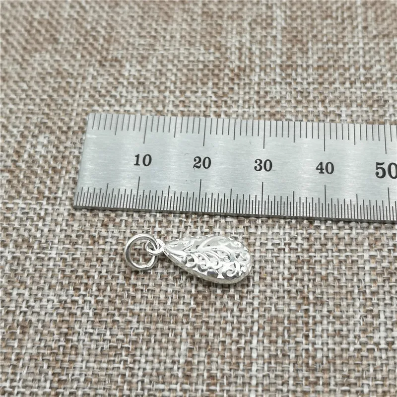 925 пробы серебряные блестящие подвески в виде капли воды для браслета