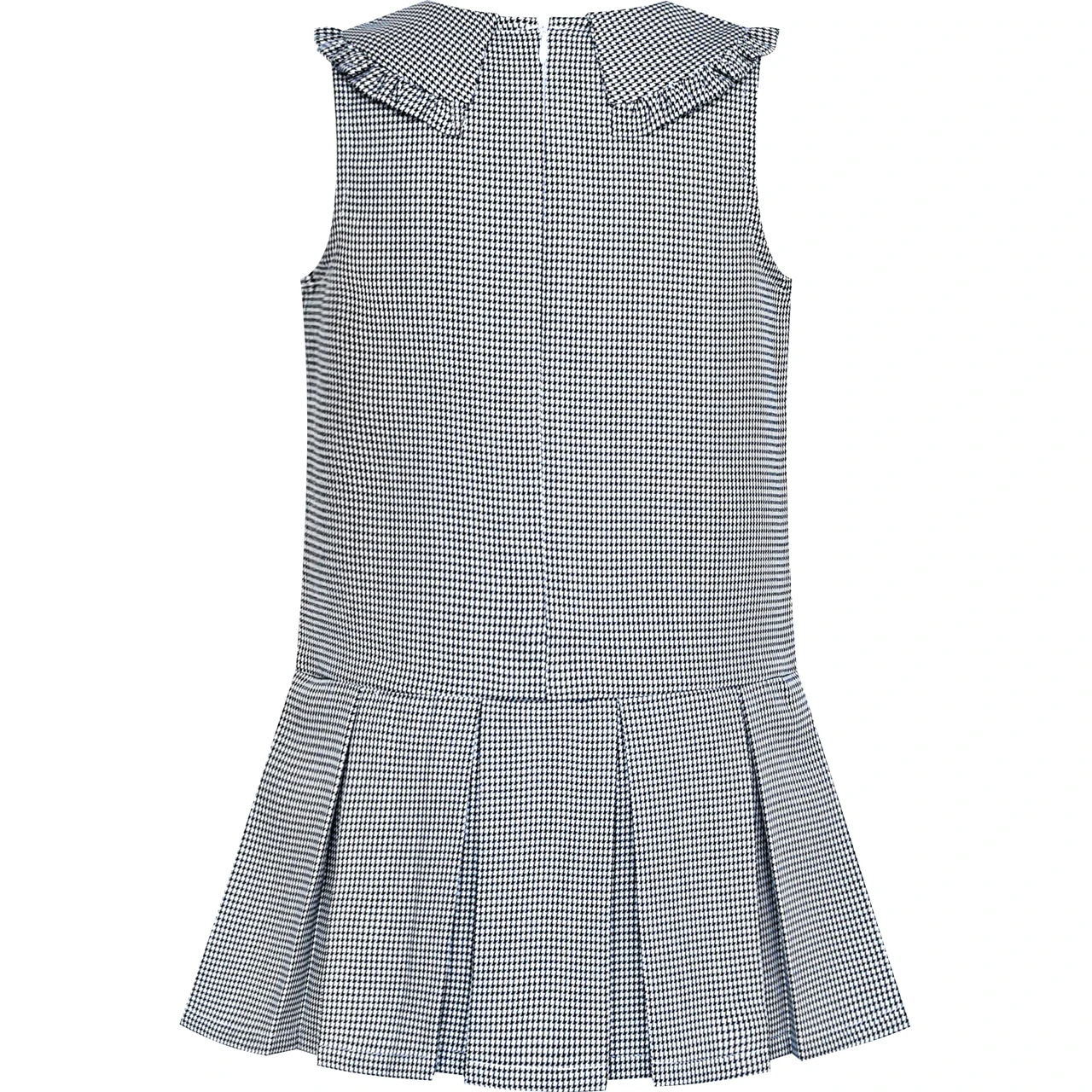 Sunny Fashion платья для девочек новогодние костюмы Плиссированный Белый Черный Плед