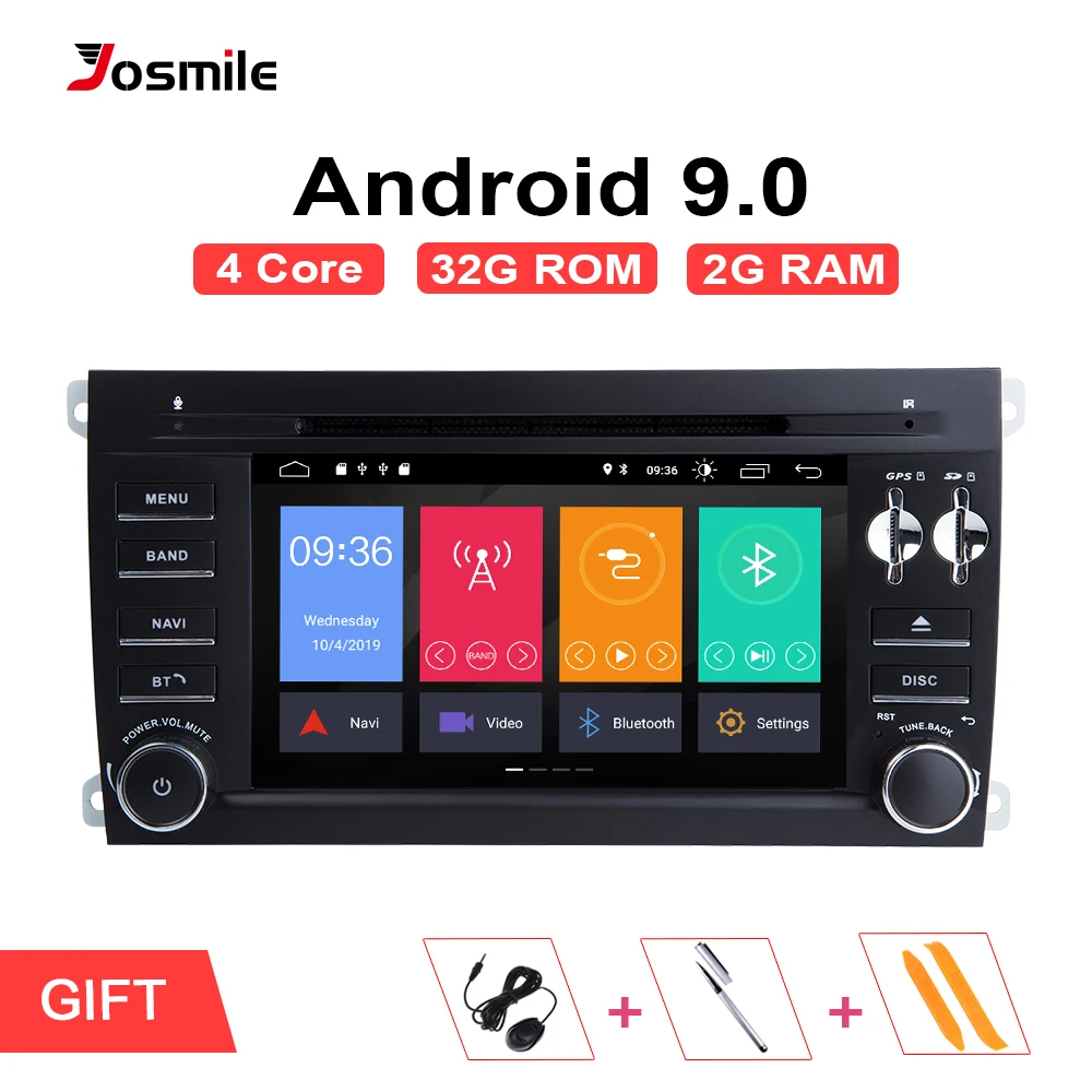 2 Din Android 9 0 автомобильный DVD мультимедийный плеер для Porsche Cayenne Radio 2003 2004 2005 2006 2007 2008