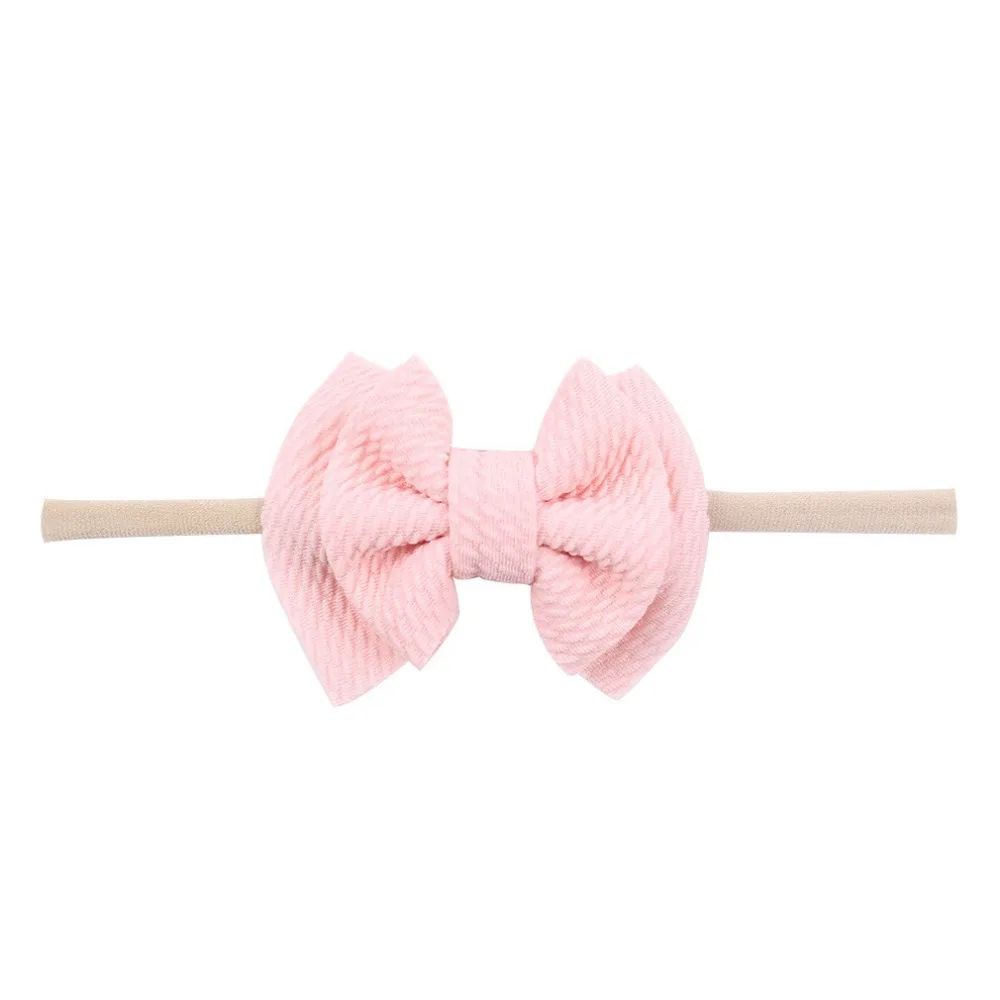 

36pc/lot 2019 New 3.5" Cotton Fabric Bow Headbands Girls Hair Bow with Skinny Nylon Headband,School Girl Knotbow Nylon Headbands