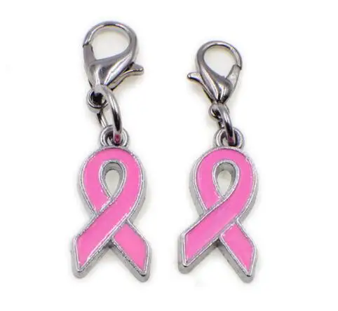 20 шт./лот розовый цвет раковая лента плавающая подвеска подвески с застежкой