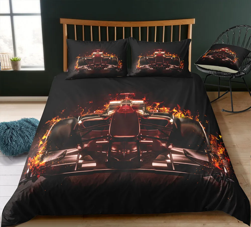 Комплект постельного белья большого размера из 100% микрофибры с пододеяльником и