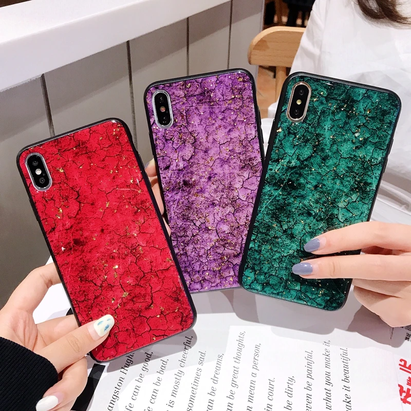 Для Xiaomi Redmi 7 Pro роскошные чехлы для телефонов Золотая фольга блестящая мраморная