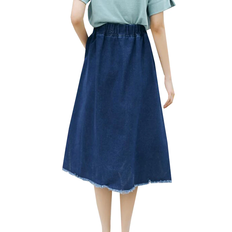 Женская джинсовая юбка с завышенной талией Повседневная Длинная облегающая