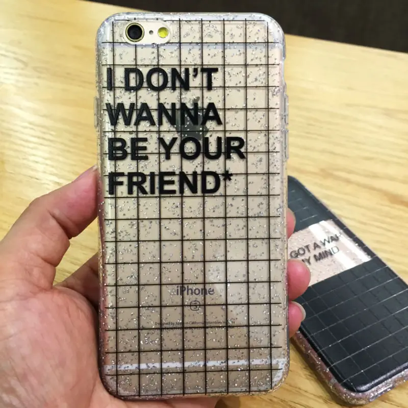 10 шт./лот Марка Дизайн Кроссовера Shine Silver Glitter Ясно Мягкий Тощий Чехол Для iphone 6/6 s 6