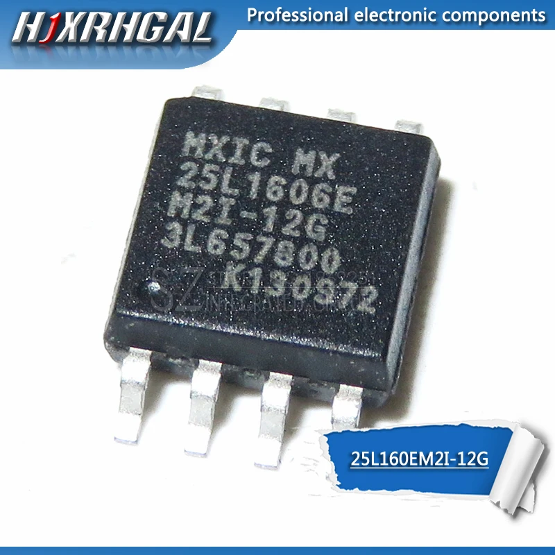 10 шт. MX25L1606EM2I 12G SOP MX25L1606 SOP8 25L1606EM2I лапками углублением 8 25L1606 12 Новый и оригинальный