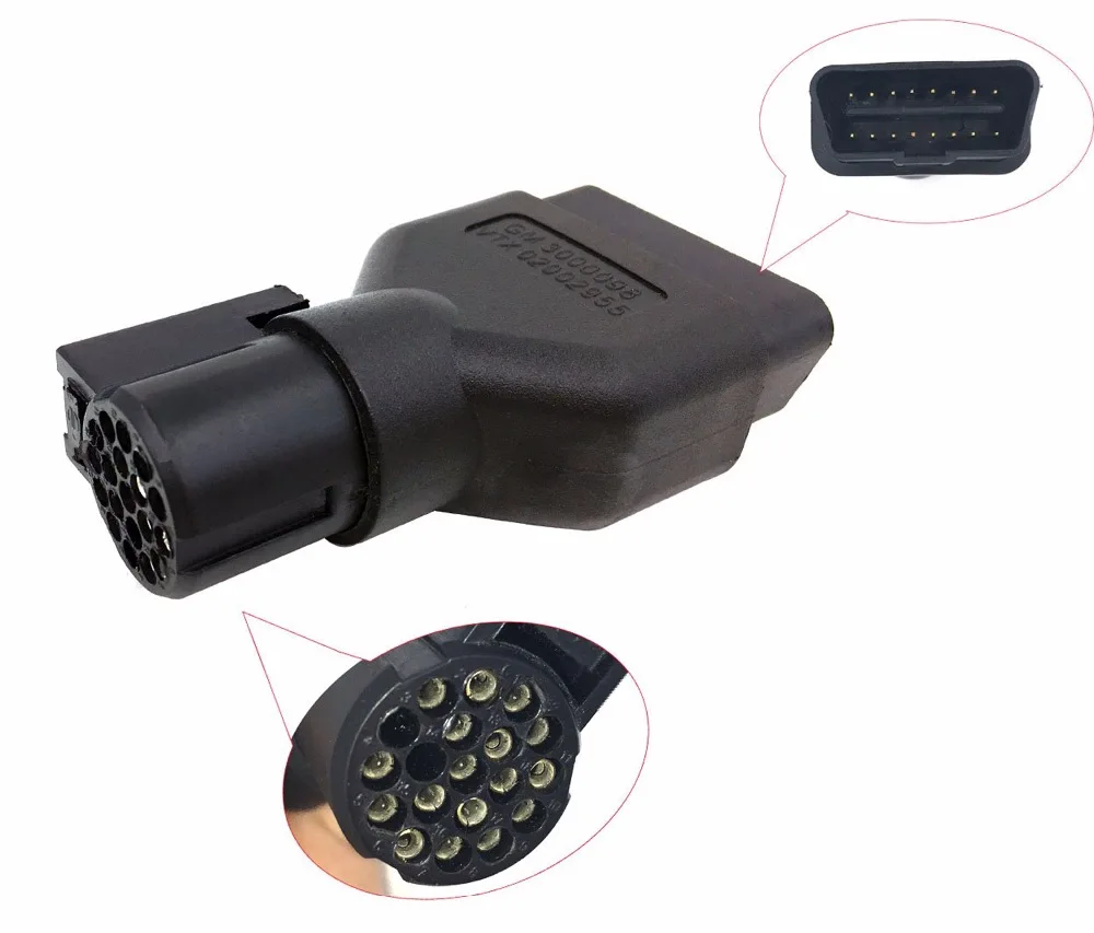 GM TECH 2 16-контактный сканер OBD2 OBDII разъем адаптера GM 3000098 VETRONIX VTX 02002955 диагностический инструмент