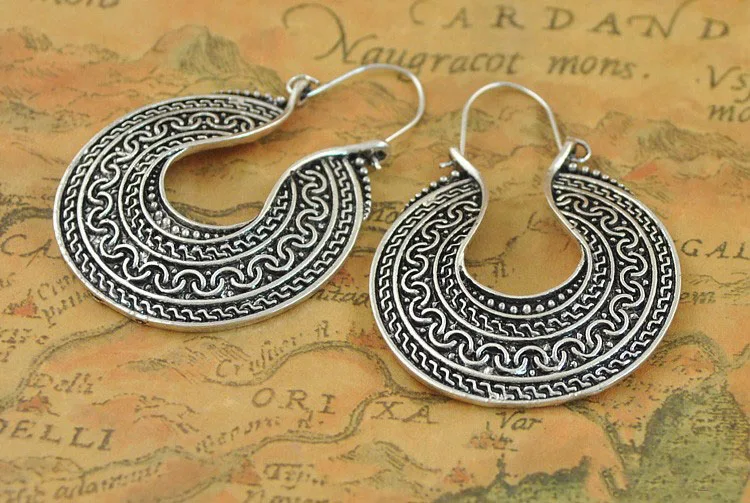 Богемные этнические Этнические Ретро винтажные стильные серебряные