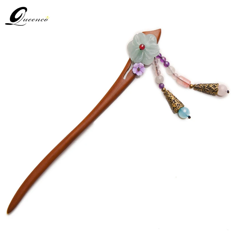 Vintage Tassel Hair Stick Ethnic Classical Red Sandalwood Sticks Chinese Style Headpiece Original Accessories Jewelry | Украшения и