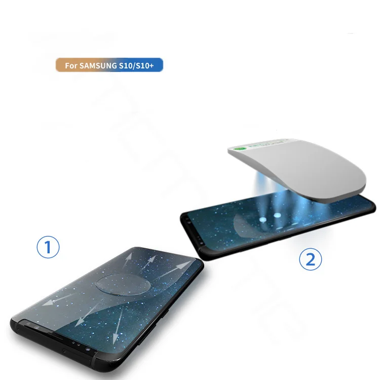 2 шт./лот жидкое УФ-стекло с полным клеем для Samsung Galaxy S10 E plus S10E S 10E УФ-свет жидкий