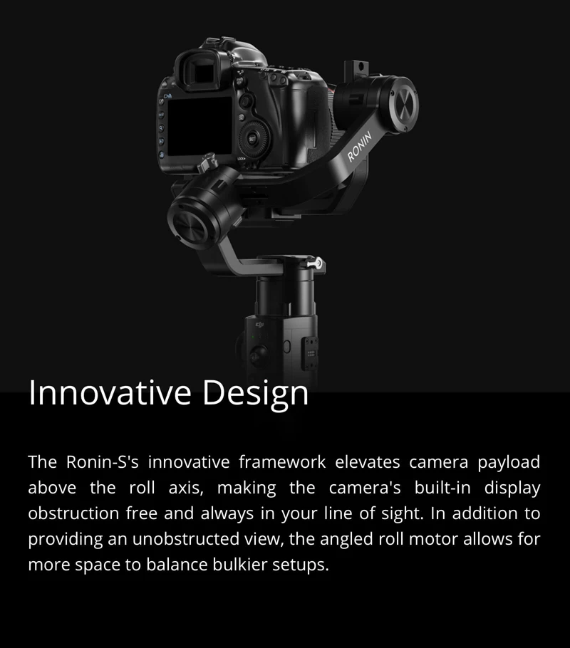 DJI Ronin-S Улучшенный 3-осевая стабилизация автоматизированный SmartShooting работает 12 часов один раз быстро меняющемся съемки портативный монопод с шарнирным замком